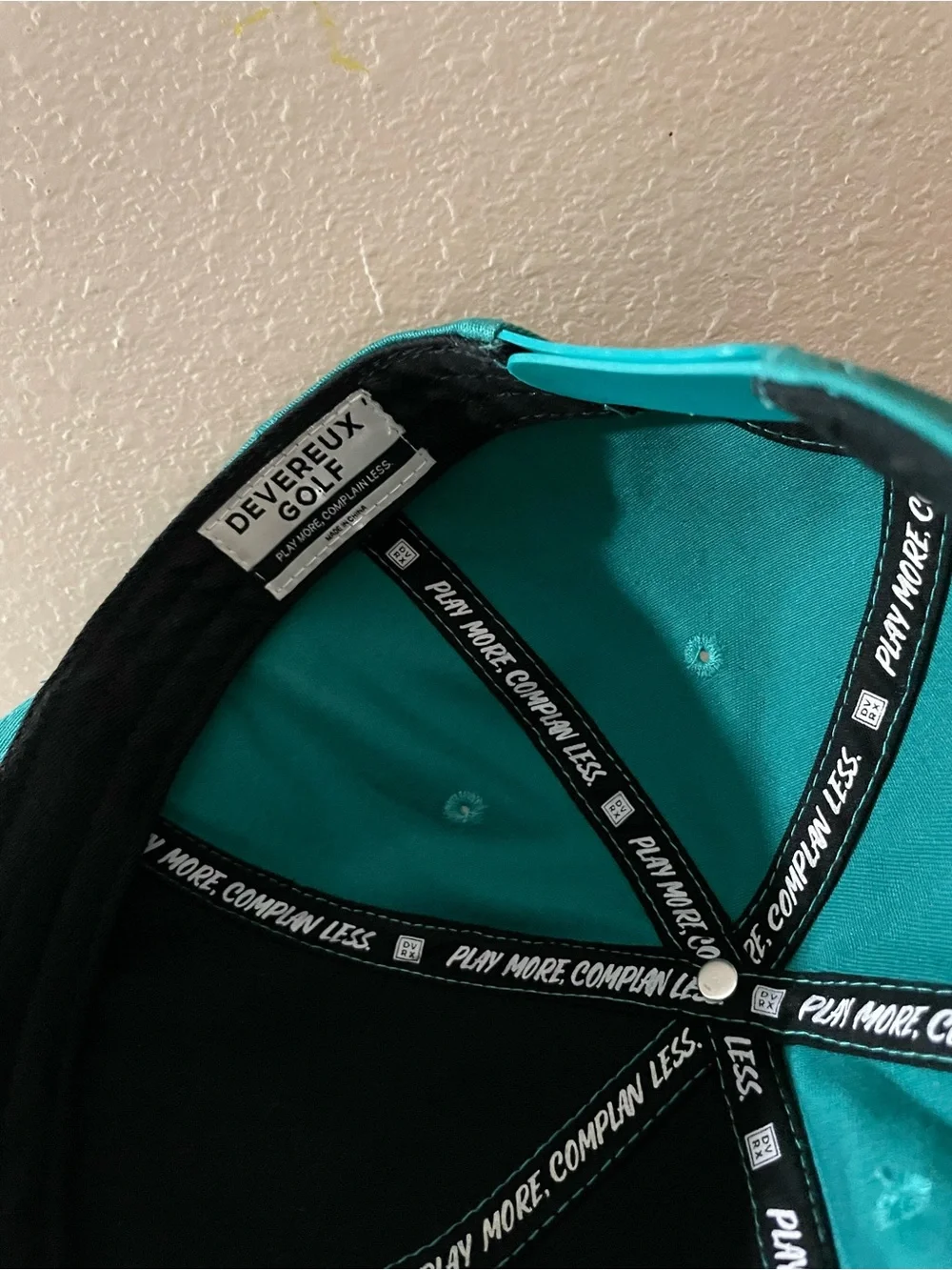 Devereux Golf Teal Snapback Hat with White G*LF Embroidery